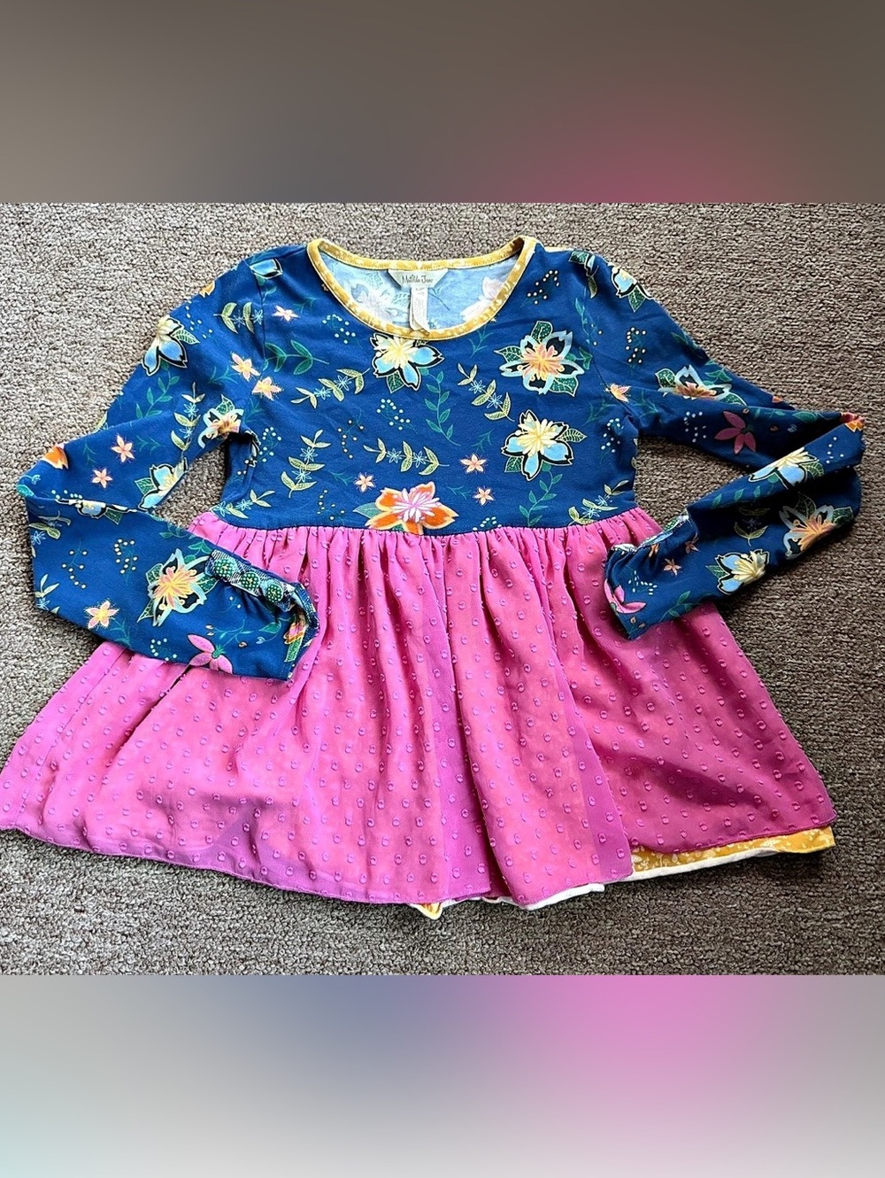 Matilda Jane Girls Floral shirt Size 12 Like New